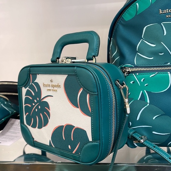 kate spade Bags Kate Spade Monstera Leaves Traveler Trunk Crossbody